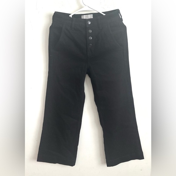 Everlane Jeans Women’s Size 26 The Button Fly High Rise Wide Leg Black Ankle - Picture 2 of 5